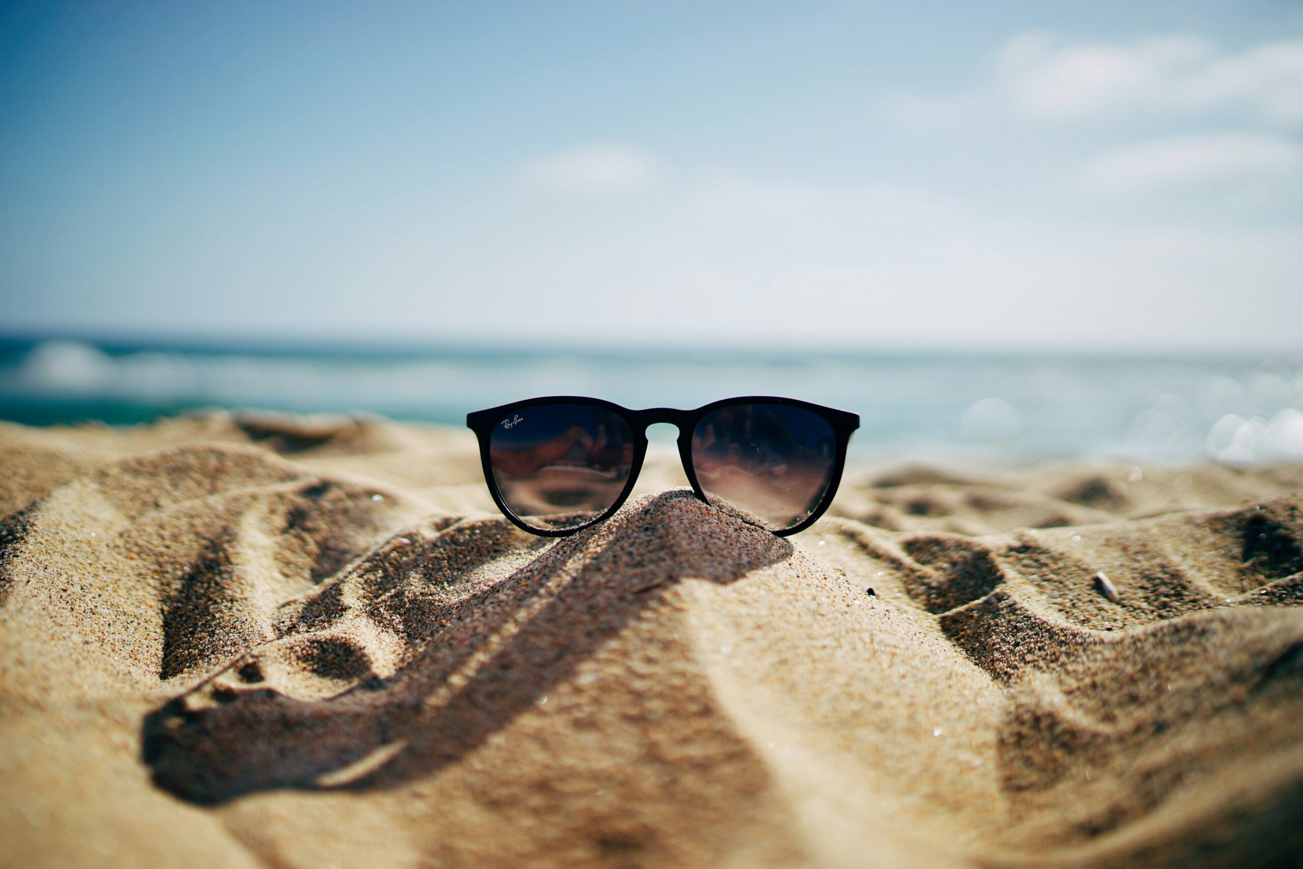 #lambentlifeblog #lambentlife Goals for the summer, summer goals sunglasses on the sand at a beach